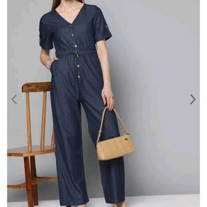 CHEMISTRY Navy Blue Jumpsuit (M)