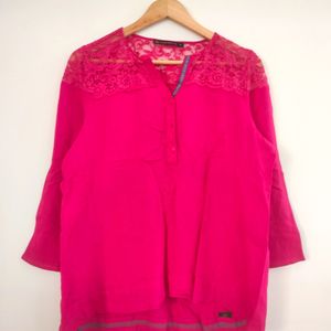 Rose Pink Netted Tops (Women's)