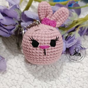 Amigurumi Pink Bunny Keychain