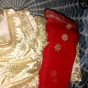 Bridal Lehenga Colour Cream