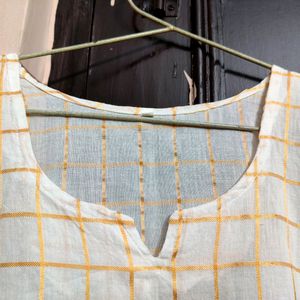 Off White Cotton Kurta