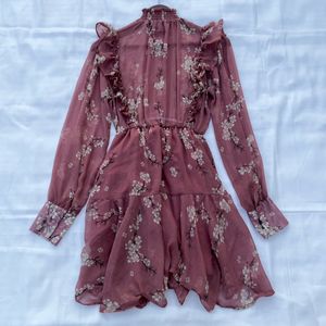 Cherry Blossom Korean Frills Dress