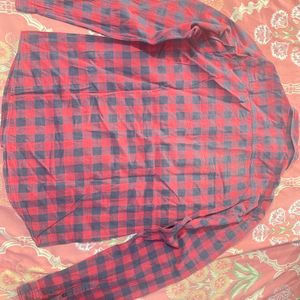 Red And Blue Checks Shirt  Size XL