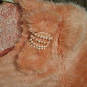 Peach Woolen Shrug