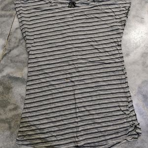 Grey , Black and White Lining T-shirt