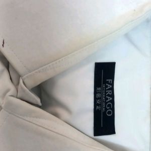 FARAGO White Formal Shirt For MEN