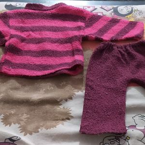 Baby Girl/Boy Warm Sweatshirt with Pant/Lower