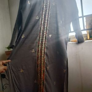 Kurti With Embroidery Design