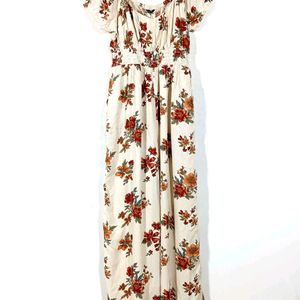 Cream Floral Jumpsuit (Women)