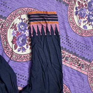 Purple/voilet Cotton Anarkali Type Kurta