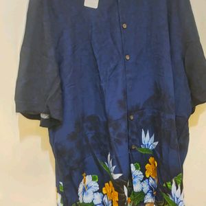 George Mens Blue Button Up Short Sleeve