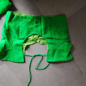 Parrot Green Saree