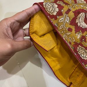 Boat Neck Kalamkari Blouse