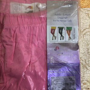 Brand New Organic Cotton Pink Leggings