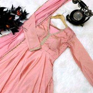 Peach Anarkali Kurtha Set