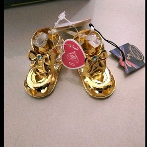 24 K Gold Plated Swaroski Crystal Shoes