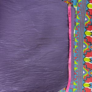 Lavender Crop Top Skirt Set
