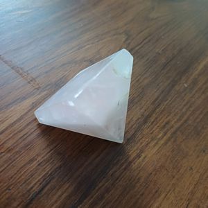 Natural Rose Quartz Crystal Reiki pyramid