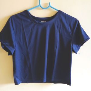 Size 40 Navy Blue New Crop Top