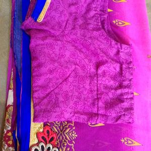 Multi Colour Saree With Blouse