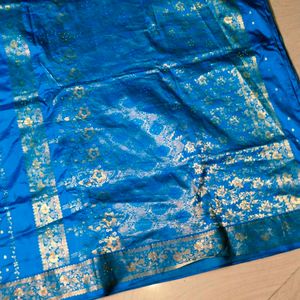 Blue Colour Pure Kanchi pattu saree