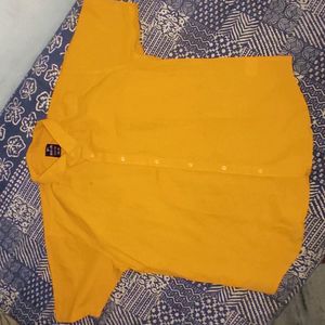 YELLOW SHIRT HALF SLEEVES, NEW AND UNUSED