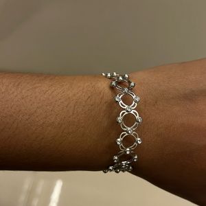 Pure Silver Adjustable Ring +braclet