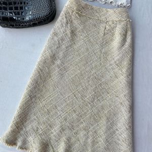 Tweed Biege Imported Skirt Price Drop!