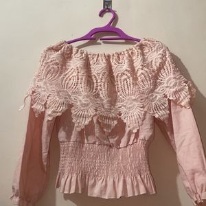 Pinterest Pink Off The Shoulder Top