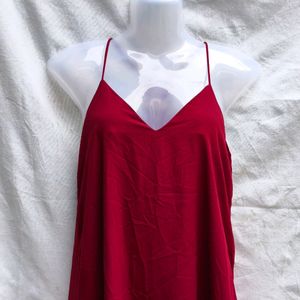 I. CUTE MAROON Mini Dress