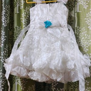 Girls Formal White Beautiful Dress