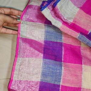 Cotton Silk Multicolor Saree