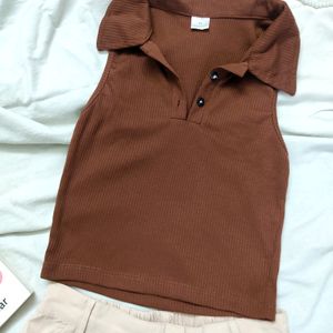 Y2K Brown Top🤎