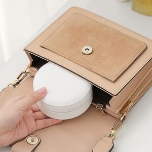 White Mini Round Jewelry Box Organizer