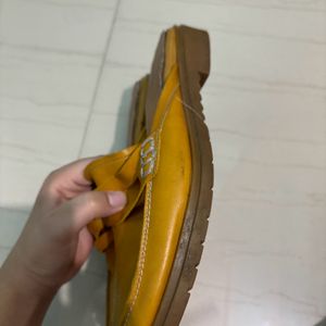 Vibrant Yellow Flat Shoe