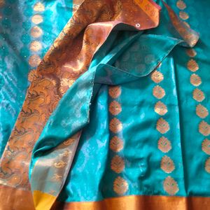 Banarsi Silk Copper Boder Saree