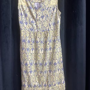 Cotton Lemon Colour Dress