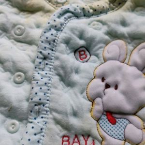 Quilted Soft Cotton Baby Night Suit Set 0-3 Mo