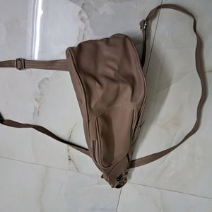 Two Way Beige Purse And Bagpack