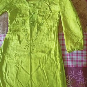 Straight Chikankari Kurti