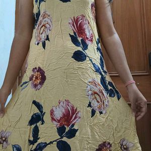 Yellow floral frock