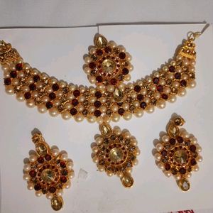 Girls Nacklace Set For Wedding Wear