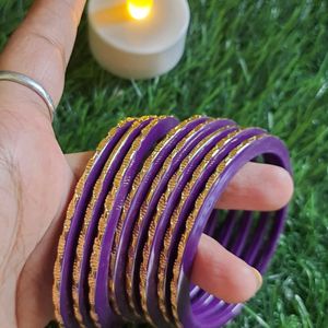 Golden And Purple Bangles💜✨️