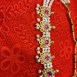 Designer Pearl Pink Moti Neclace