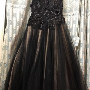 Black Handwork Gown