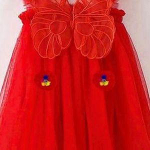 Red Butterfly Wings Frock (New But No Tag)