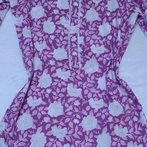 Pinteresty Floral Lavender Kurti