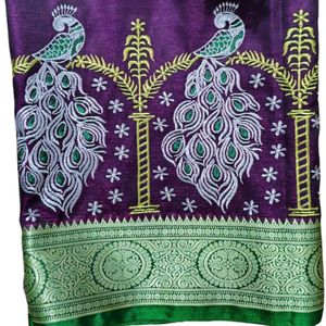 Full Work Embroidery Saree