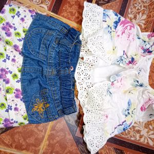 Jean Skirt And Butterfly Top
