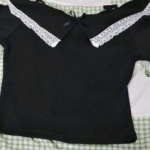 Cute Black Crop Top